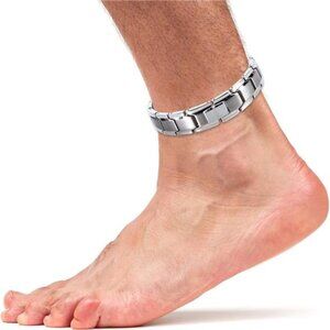 Elegant Titanium Magnetic Anklet for Men